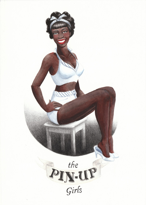 Illustration d'une fille pin-up