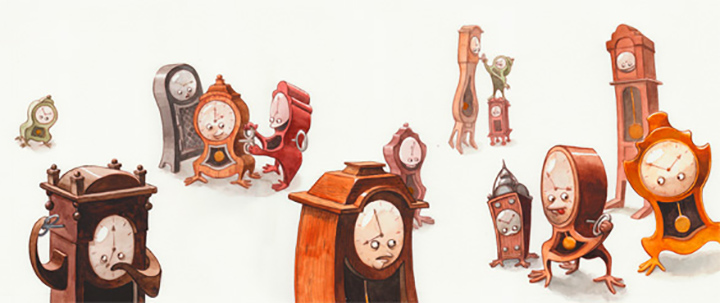 illustrations d'horloges vivantes