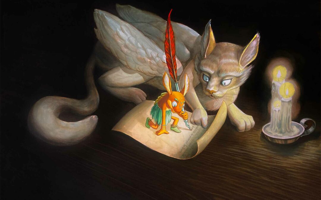 Orpin et Felis la lettre